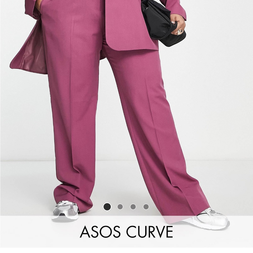 Asos curve straight plum pants